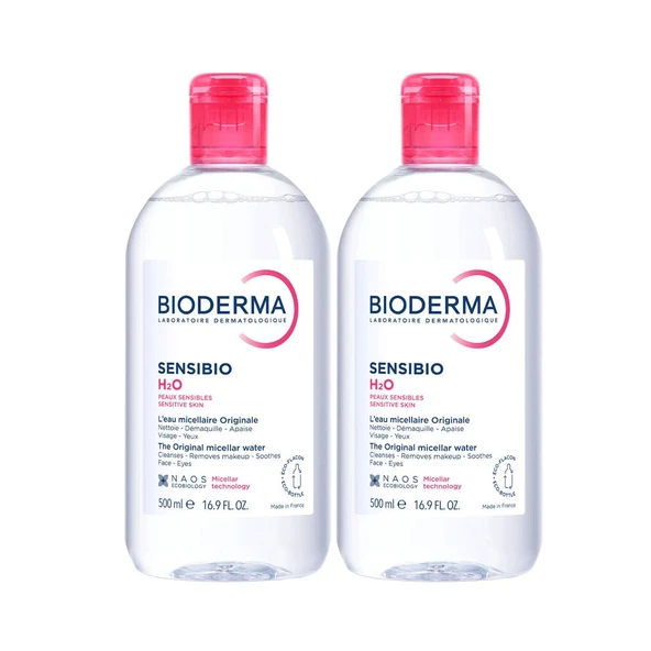 Bioderma Sensibio H2O Temizleme Suyu 500 ml İkiz Set - Resim 1