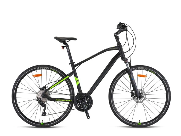 Kron TX 500 - 28'' CITY - 20' - 30 Vites - H.DISC - Mat Siyah-Füme/Neon Sarı