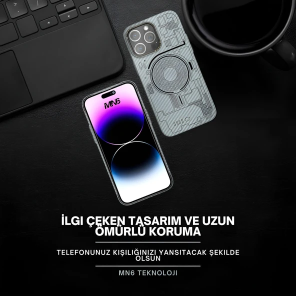 MN6 iphone 14 pro max ultra ince kılıf/metal Kamera Koruma Çerçeveli Kılıf/iphone 14 pro max magsafe kılıf - 5