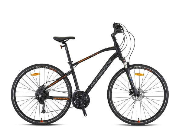 Kron TX 450 - 28'' CITY - 20' - 27 Vites - H.DISC - Mat Siyah-Füme/Neon Turuncu