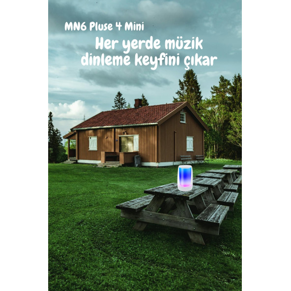 MN6 Pluse 4 Mini Taşınabilir Bluetooth Hoparlör.360  Işıklandırma Hoparlör.bluetooth Hoparlör Stereo - 7