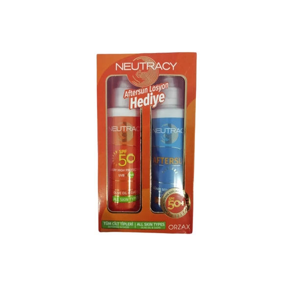 Neutracy Tüm Ciltler Vücut İçin Güneş Koruyucu Losyon SPF50+ 150ml Aftersun Losyon 150ml Hediye