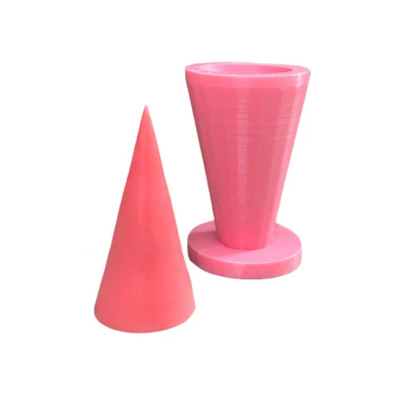 Prizma ( Dairesel ) 3D Mum Kalıbı ( Silikon ) 1 Adet - Resim 2