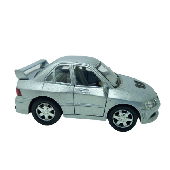 10 cm. Çek Bırak Gri Mıtsubıshı Evolution Diecast Araba - 3