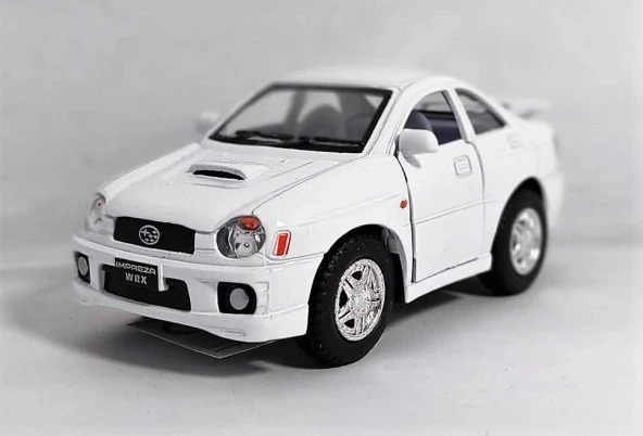 10 cm. Çek Bırak Beyaz Subaru Impreza Wrx Diecast Araba - 2