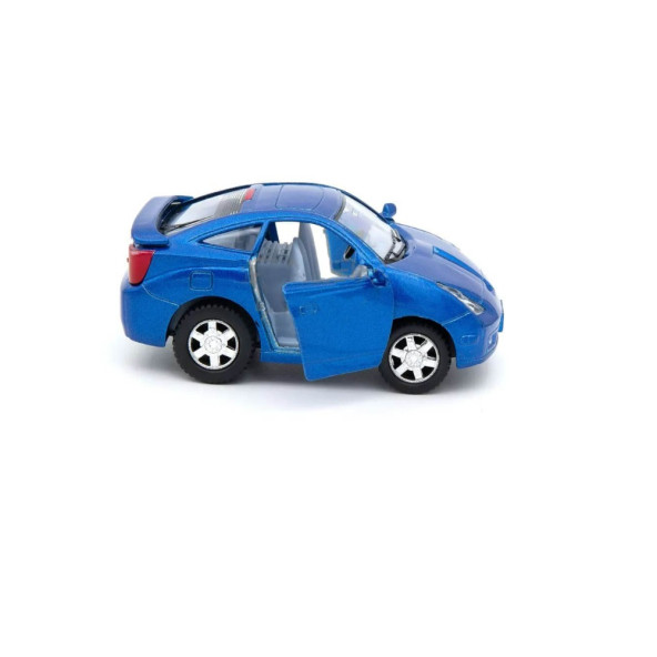 10 cm. Çek Bırak Mavi Toyota Celica Diecast Araba - 3