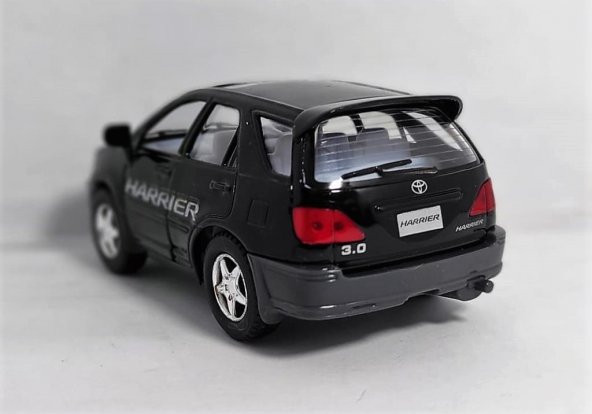 10 cm. Çek Bırak Siyah Toyota Harrier Diecast Araba - 3