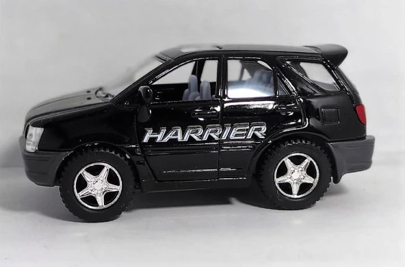10 cm. Çek Bırak Siyah Toyota Harrier Diecast Araba - 4