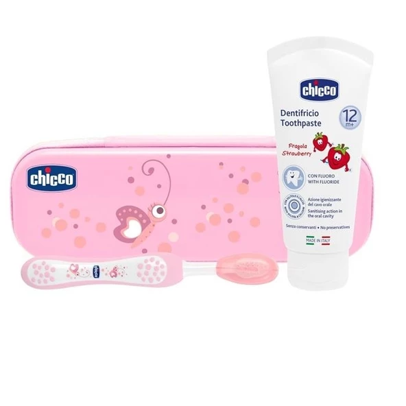 Chicco Diş Fırçası Seti Pembe 12 Ay+