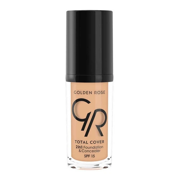 Golden Rose Total Cover 12 Light Beige 2 in 1 Foundation 30ml ürün görseli