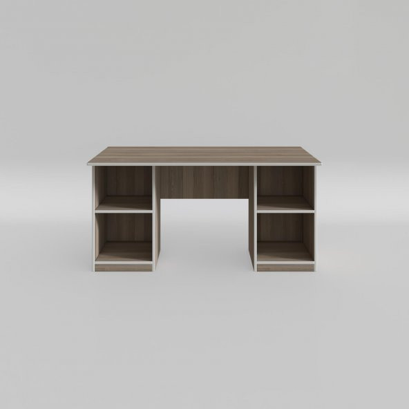 Kenzlife ofis masası masi oka crd 75*160*60 raflı dolap çiftli bilgisayar çalışma masası - 3