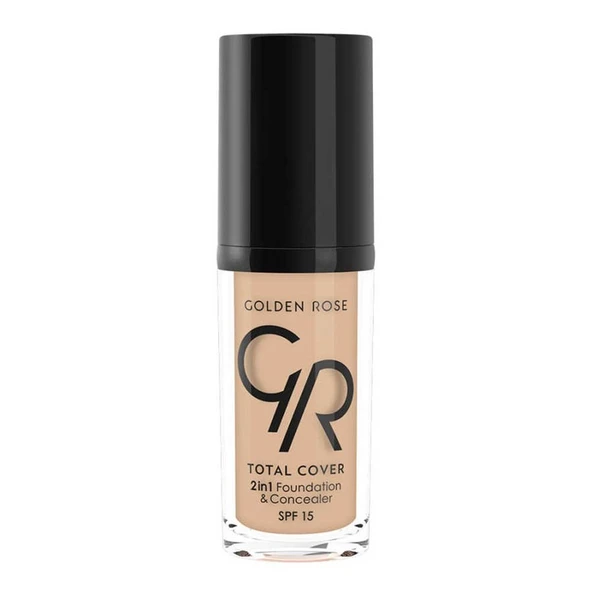 Golden Rose Total Cover 05 Cool Sand 2 in 1 Foundation 30ml ürün görseli