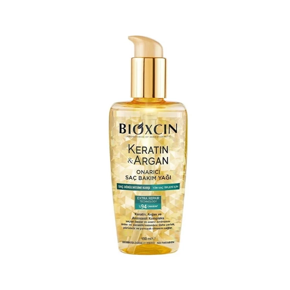 Bioxcin Keratin & Argan Onarıcı Bakım Yağı 150ml