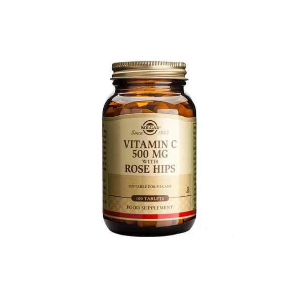 Solgar Vitamin C 500mg With Rose Hips 100 Tablet