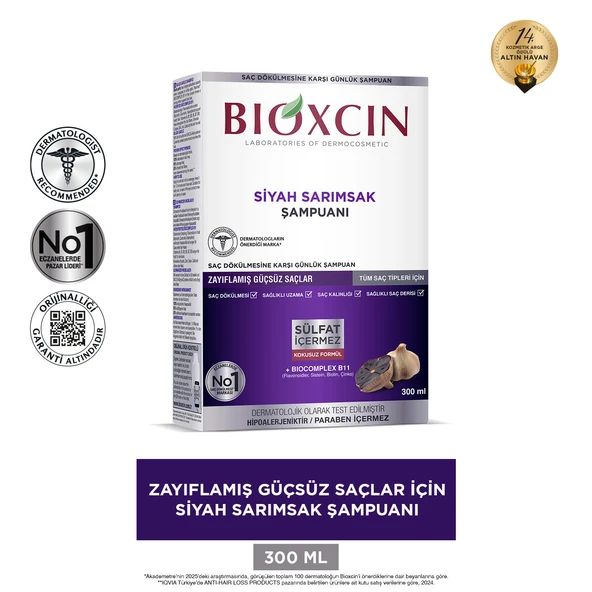 Bioxcin Siyah Sarımsak Şampuanı 300ml - Resim 2