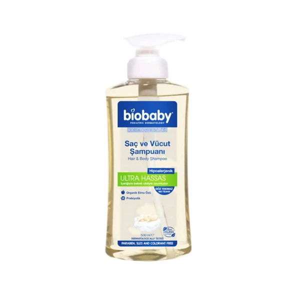 Biobaby Saç ve Vücut Şampuanı 500ml