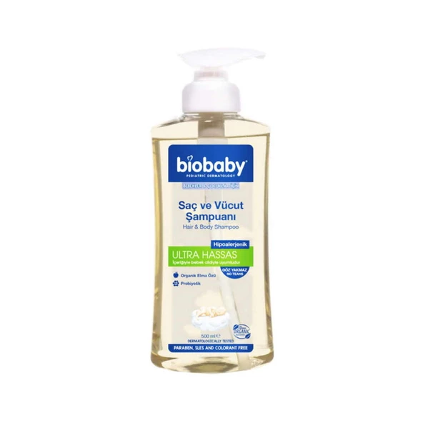 Biobaby Saç ve Vücut Şampuanı 500ml