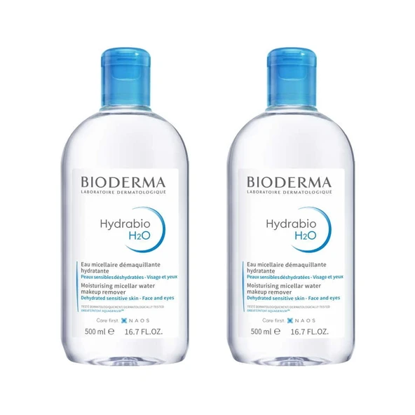 Bioderma Hydrabio H2O Temizleme Suyu 2x500 ml İkiz Set ürün görseli 1