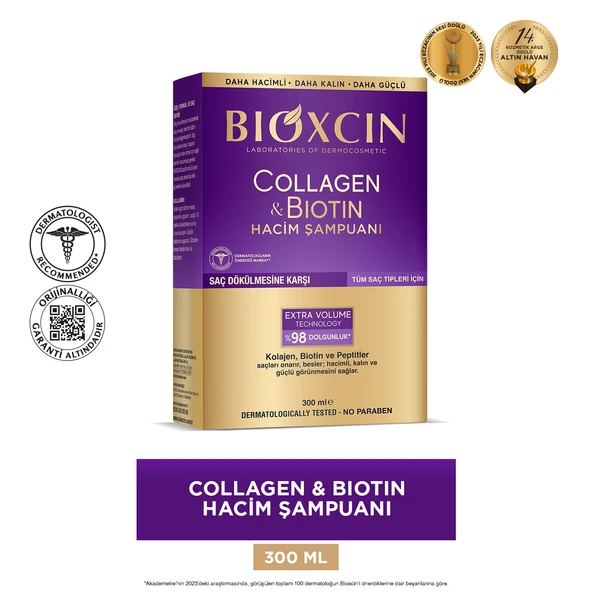 Bioxcin Collagen & Biotin Hacim Şampuanı 300ml - Resim 2