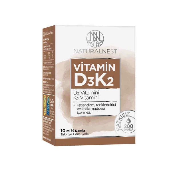 Naturalnest Vitamin D3K2 Drops 10ml ürün görseli