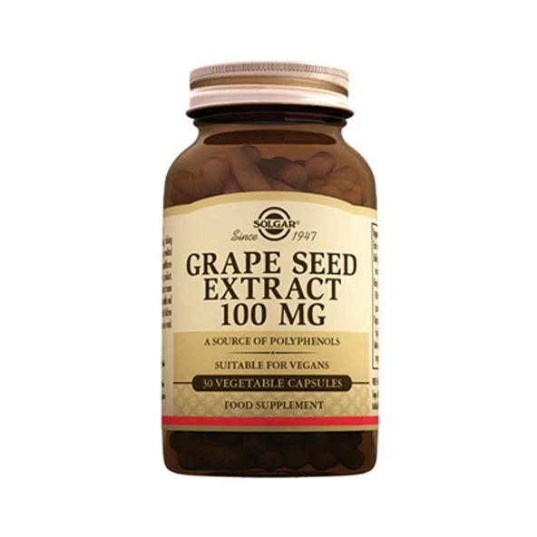 Solgar Grape Seed Extract 100mg 30 Kapsül ürün görseli