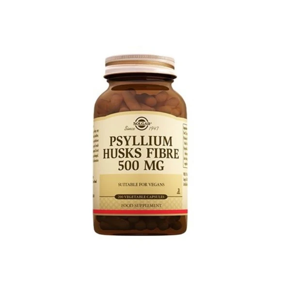 Solgar Psyllium Husks Fibre 500mg 200 Kapsül ürün görseli