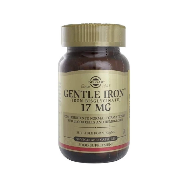 Solgar Gentle Iron 17mg 90 Kapsül ürün görseli