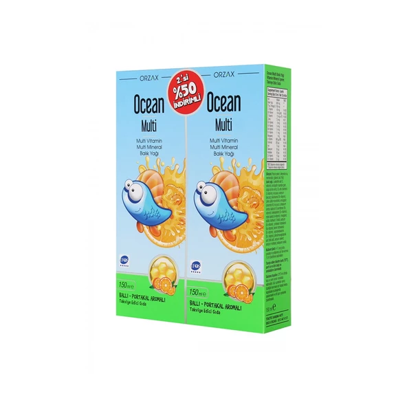 Ocean Multi Şurup Ballı-Portakal Aromalı 2x150 ml