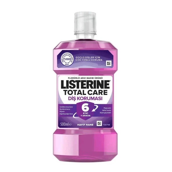 Listerine Total Care Diş Koruması 500ml Hafif Nane ürün görseli