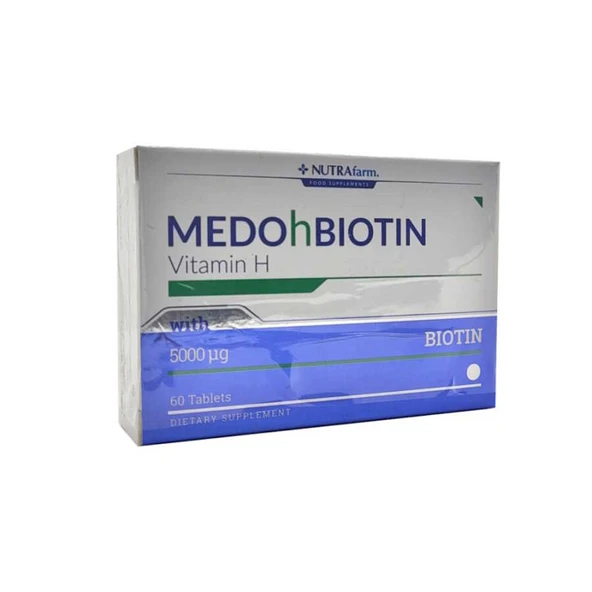 Nutrafarm Medohbiotin 5mg 60 Tablet ürün görseli