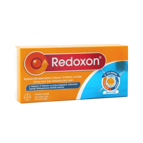 Redoxon Efervesan Üçlü Etki 2x15 Tablet ürün görseli