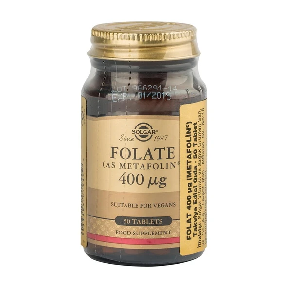 Solgar Folate 400mcg 50 Tablet ürün görseli