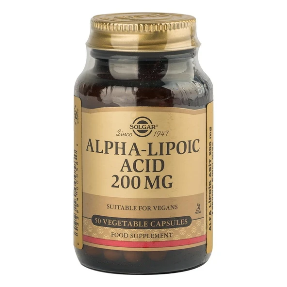 Solgar Alpha Lipoic Acid 200mg 50 Kapsül ürün görseli