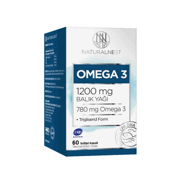 Naturalnest Omega 3 1200mg 60 Softjel Kapsül ürün görseli