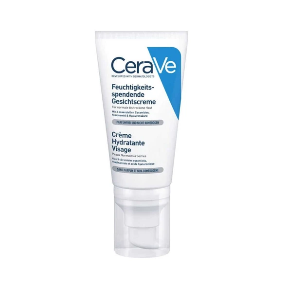 CeraVe Normal ve Kuruya Dönük Ciltler İçin Yüz Kremi 52 ml ürün görseli