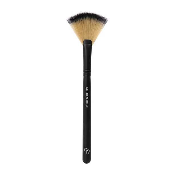 Golden Rose Fan Brush