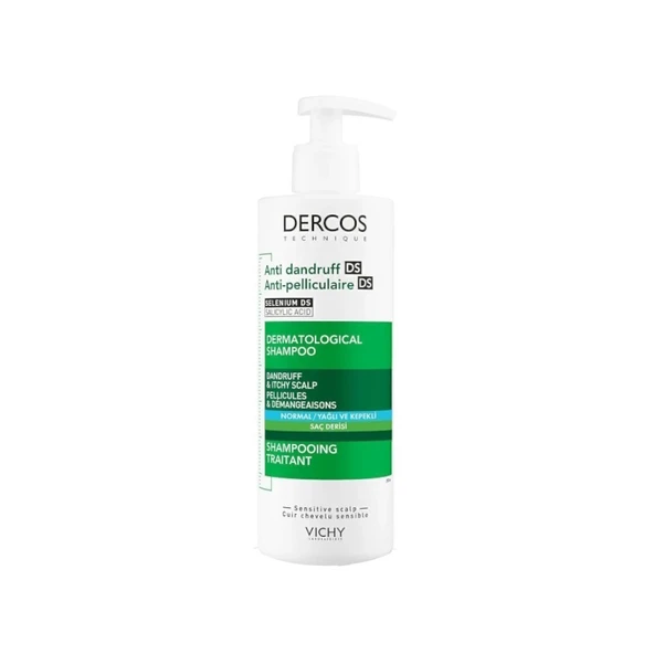 Vichy Dercos Shampoo Anti Dandruff Oily - Normal ve Yağlı Saçlar İçin Kepeğe Karşı Etkili Bakım Şampuanı 390 ml ürün görseli