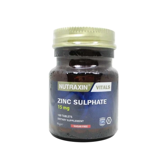 Nutraxin Zinc Sulphate 15mg 100 Tablet ürün görseli