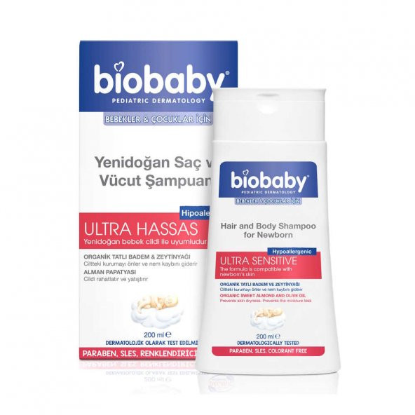 Biobaby Yenidoğan Saç ve Vücut Şampuanı 200ml