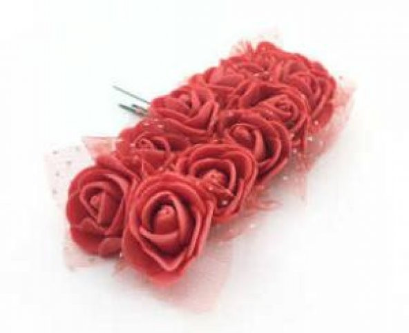 GÜL LATEKS TÜLLÜ KIRMIZI 1 PAKET - Resim 2