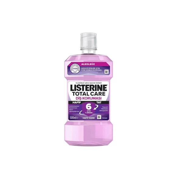 Listerine Total Care Diş Koruması Ağız Bakım Ürünü 500ml Hafif Nane