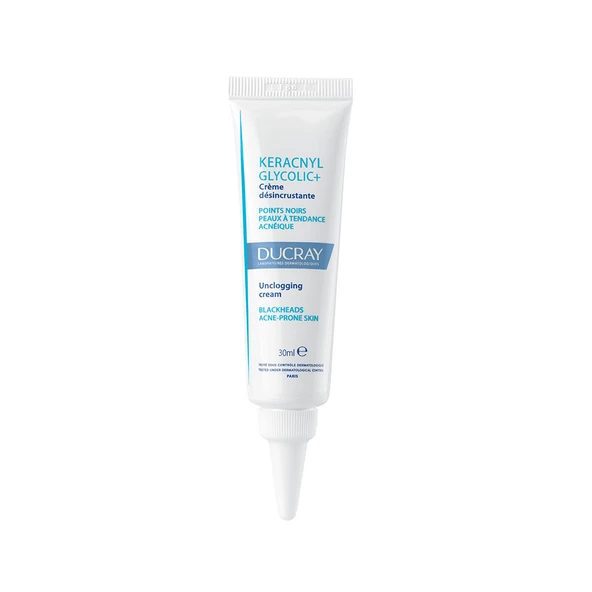 Ducray Keracnyl Glycolic+ Siyah Nokta ve Parlama Karşıtı Bakım Kremi 30ml