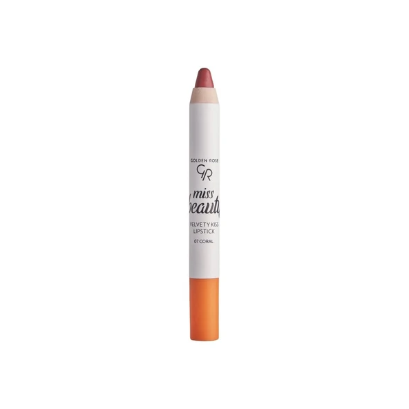 Golden Rose Miss Beauty Velvety Kiss Lipstick 3.5g 07 Coral ürün görseli