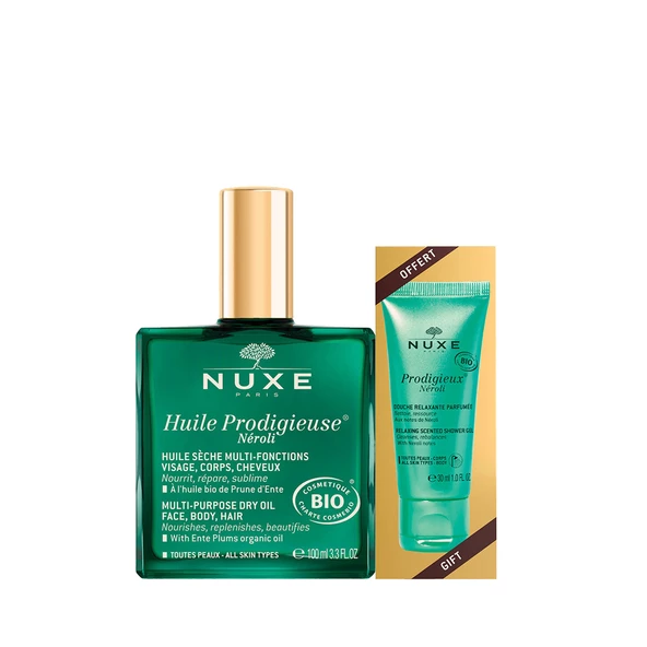 Nuxe Huile Prodigieuse Neroli 100ml + Prodigieux Neroli Shower Gel 30ml Set