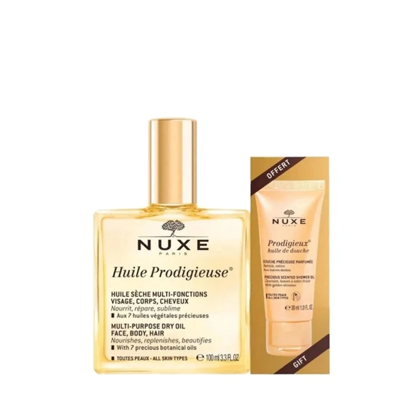 Nuxe Huile Prodigieuse 100ml + Prodigieux Floral Shower Oil 30ml Set ürün görseli