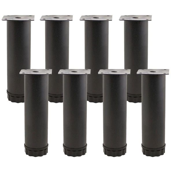 Ayarlanabilir Mobilya Kanepe Baza Koltuk Metal Destek Yükseltici Ayağı 15 Cm Siyah Ayakları (8 ADET) - 5