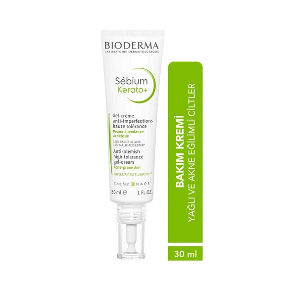 Bioderma Sebium Kerato+ Akne Eğilimli Ciltler İçin Jel Krem 30 ml - 2
