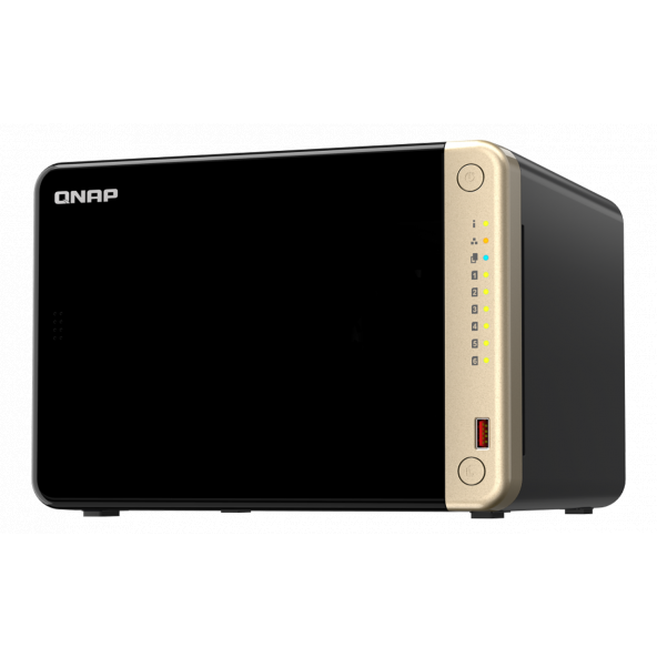 QNAP TS-664-8G 6 HDD Yuvalı, 8GB Ram, 2x M.2 2280 PCIe NAS Depolama Ünitesi (TS-664-8G)