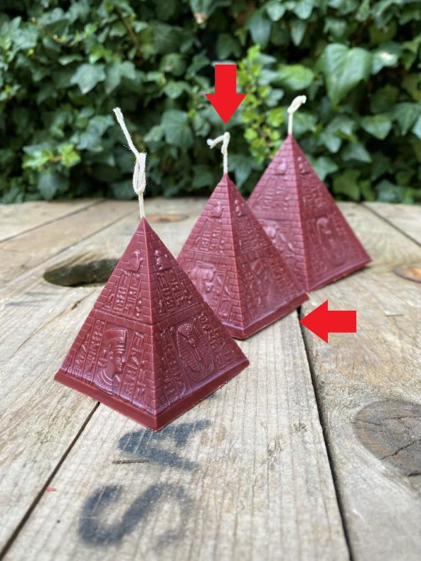 Piramit Mum Kalıbı ( Silikon ) ( 7x7x8 cm ) ( Orta ) 1 Adet - Resim 3