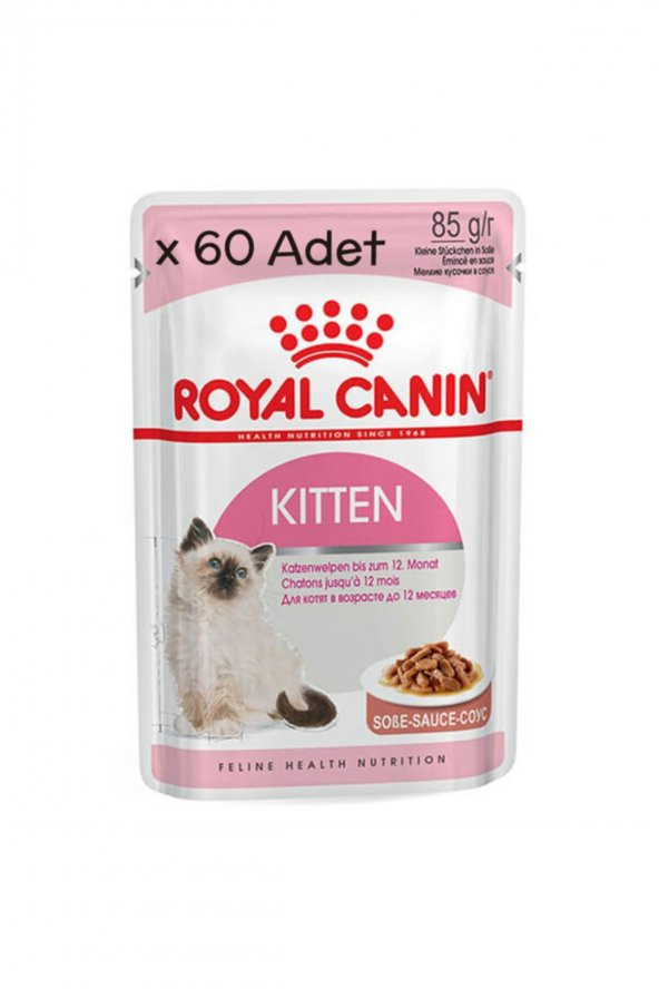 Royal Canin Kitten Gravy Pouch Yavru Kedi Maması 85 gr X 60 Adet